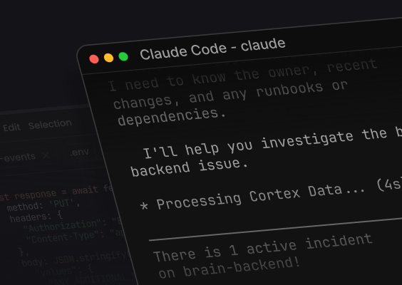 Cortex context inside an AI coding assistant in the terminal