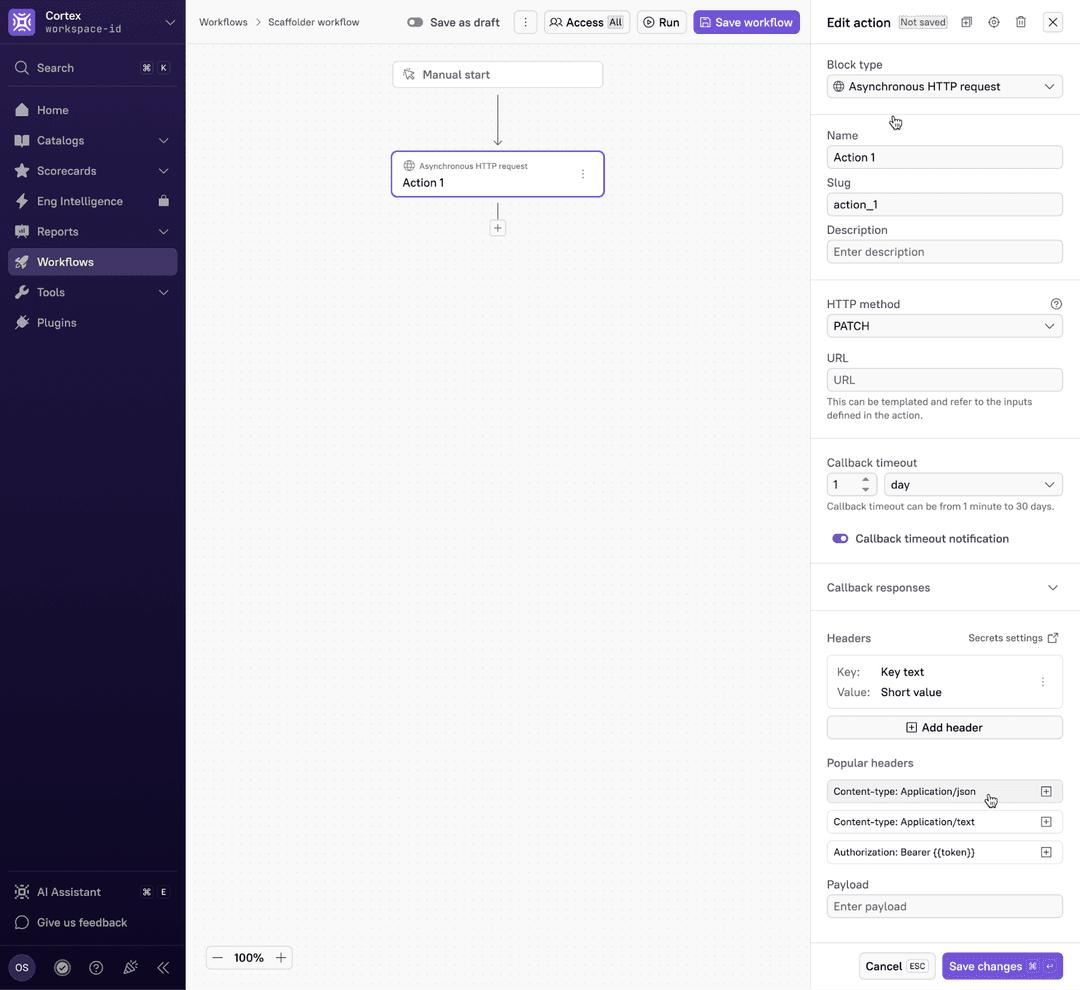 Developer self-service made easy with Cortex Workflows | Cortex