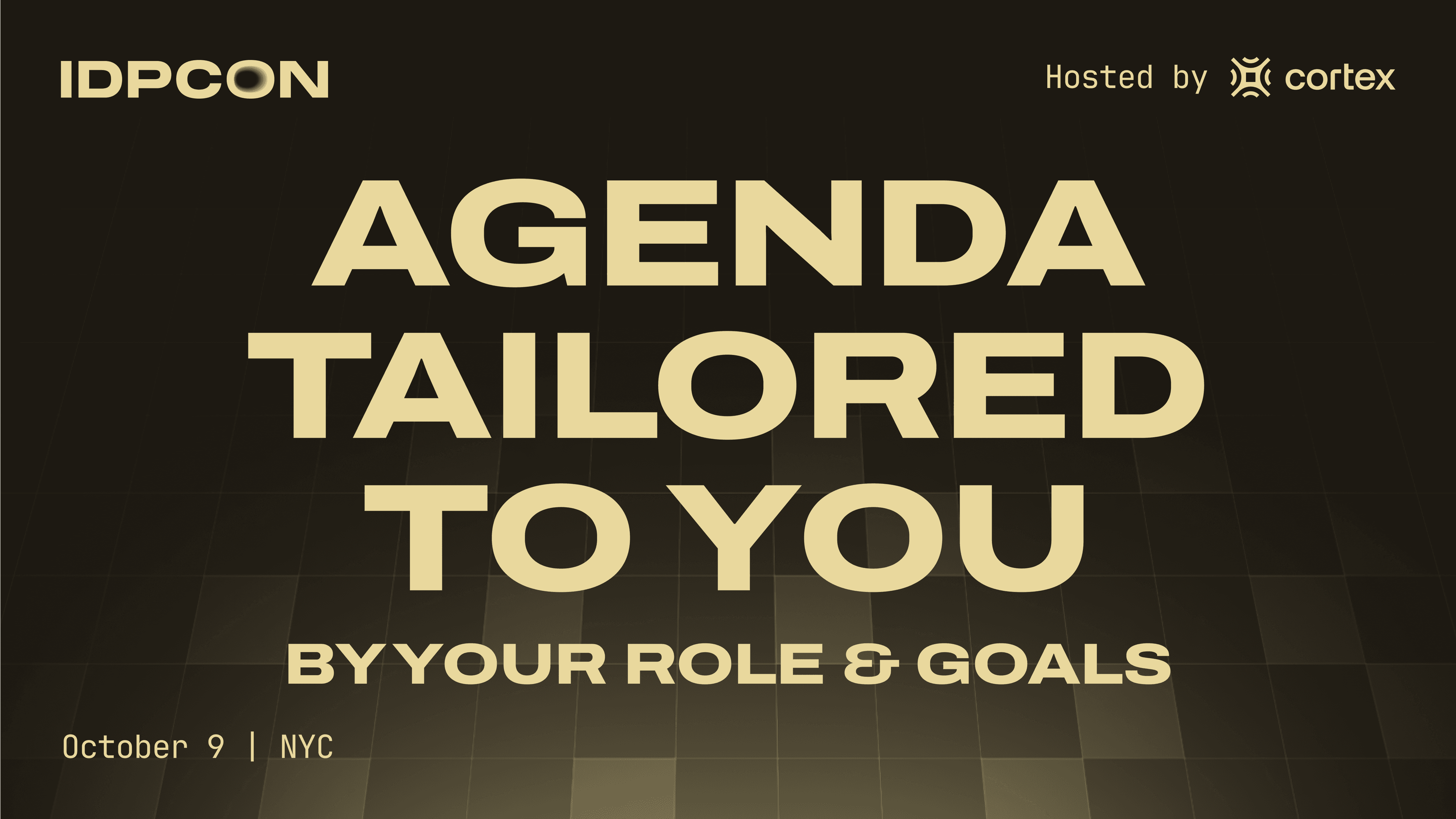 Building your IDPCON agenda 