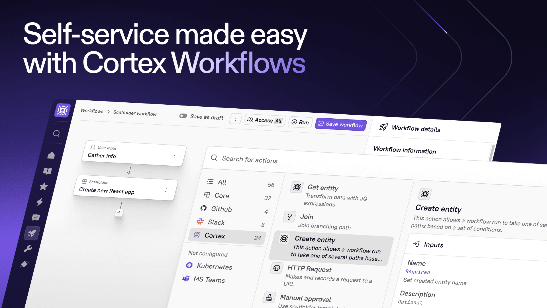 Developer self-service made easy with Cortex Workflows